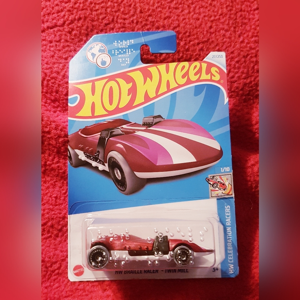 2021 Hot Wheels Celebration Racers 27/250 HW Braille Racer Twin Mill 1/10 NRFP
